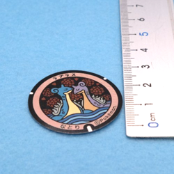 Lapras Pokemon Manhole Type Seal Sticker Gamefreak Nintendo Japanese F/S - Image 2