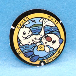 Oshawott Dewgong Pokemon Manhole Type Seal Sticker Nintendo Japanese F/S - Image 1