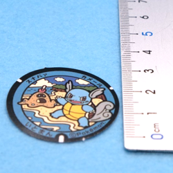 Sandygast Wartortle Pokemon Manhole Type Seal Sticker Nintendo Japanese F/S - Image 2