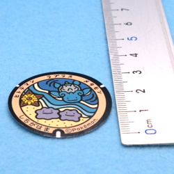 Lapras Ditto Pokemon Manhole Type Seal Sticker Gamefreak Nintendo Japanese F/S - Image 2