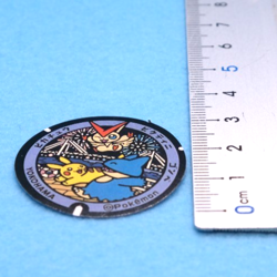Pikachu Victini Munchlax Pokemon Manhole Type Seal Sticker Nintendo Japanese F/S - Image 2