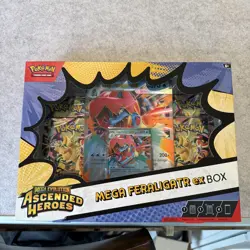 Pokemon Mega Feraligatr ex Ascended Heroes Booster Box Topper English TCG - Image 1