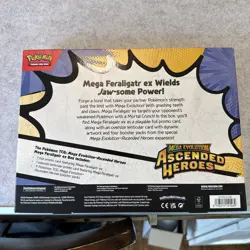 Pokemon Mega Feraligatr ex Ascended Heroes Booster Box Topper English TCG - Image 2