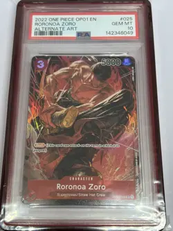 Roronoa Zoro OP01-025 Romance Dawn Alternate Art PSA 10 - Image 1