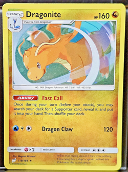 Dragonite 119/181 Cosmos Holo Rare Pokemon Card Team Up Promo NM - Image 1