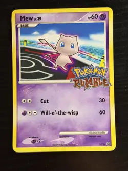 Mew Pokemon Rumble 2009 Promo Card 10/16 Excellent/Lightly Played LP Condition - Image 1