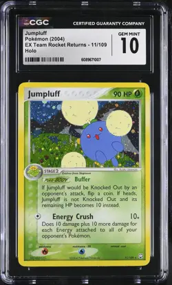 CGC 10 GEM MINT Jumpluff EX Team Rocket Returns 11/109 Holo Pokemon Card - Image 1