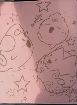 Pokemon Pink 9-Pocket Binder Togepi Igglybuff Clefairy Card Album - Image 1