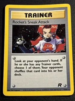 Rocket’s Sneak Attack 16/82 Pokemon TCG Team Rocket Holo Foil Rare Card NM - Image 1