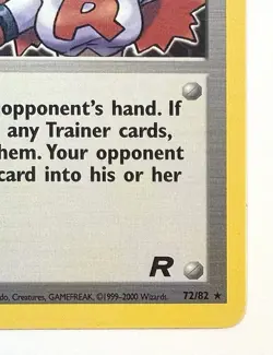 Rocket's Sneak Attack - 72/82 - WOTC Team Rocket Rare Pokemon Card - LP+ - Image 5