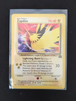 Pokemon Card Zapdos 23 Black Star Promo WOTC - Image 1