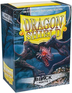 Matte Black Standard Size 100 Ct Card Sleeves Individual Pack - Image 2