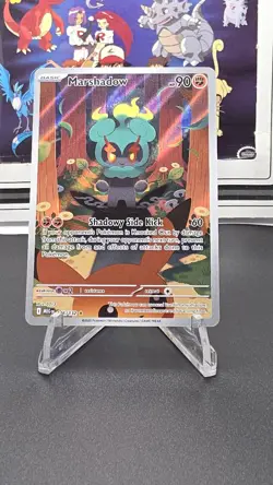 Marshadow 146/132 Illustration Rare Pokemon Card Mega Evolution Set Holo 2 - Image 1