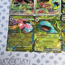 Bulbasaur, Ivysaur, Mega Venusaur EX 155/132 Full Art Holo Pokemon Card LOT - Image 4
