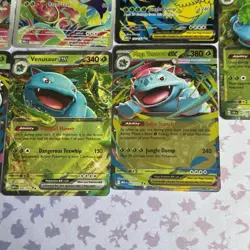 Bulbasaur, Ivysaur, Mega Venusaur EX 155/132 Full Art Holo Pokemon Card LOT - Image 5