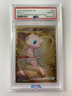 2023 PSA 10 Pokemon SVP EN Mew ex 205/165 151 Ultra Premium Coll Metal Card - Image 2