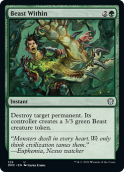 Beast Within Dominaria United Commander PLD Green Uncommon MAGIC CARD ABUGames - Image 1