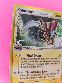 Kabutops Pokemon EX Holon Phantoms Holo Pokemon Card WOTC - Image 2