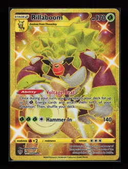 Rillaboom (Secret) 197/189 Secret Rare SWSH03: Darkness Ablaze Pokemon Card - Image 1