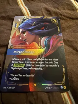 League of Legends Mirror Image LeBlanc Signature Spell Card UNL 200/219 English - Image 3