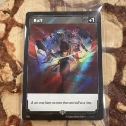 Riftbound Fist Bump Buff Double Sided Promo Card (EXCLUSIVE) Riot Sealed - Image 1