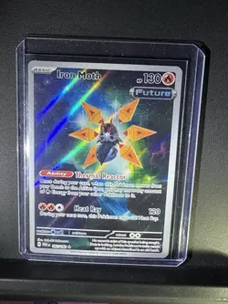 Pokemon TCG Iron Moth Paradox Rift Holo Card 187/182 Illustration Rare - Image 2