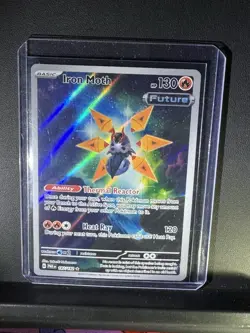 Pokemon TCG Iron Moth Paradox Rift Holo Card 187/182 Illustration Rare - Image 3