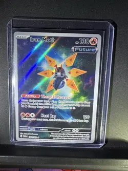 Pokemon TCG Iron Moth Paradox Rift Holo Card 187/182 Illustration Rare - Image 4
