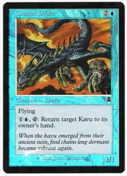 Coastal Drake 2001 Apocalypse SHIFTED FOIL MISPRINT Blue Creature MTG SP-NM AZ2 - Image 1