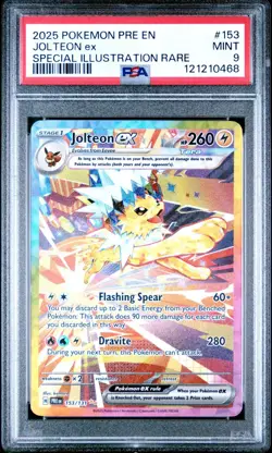 Pokemon TCG Jolteon EX 2025 Special Illustration Rare Card #153/131 PSA 9 - Image 1