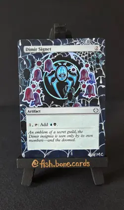 Dimir Signet - MTG - Hand Painted Borderless Alter - Full Art Custom - Image 1