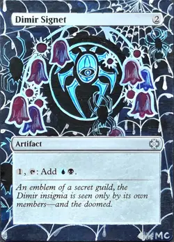 Dimir Signet - MTG - Hand Painted Borderless Alter - Full Art Custom - Image 2