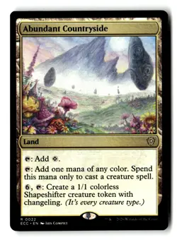 Abundant Countryside 22 Rare Commander: Lorwyn Eclipsed Magic: The Gathering NM - Image 1
