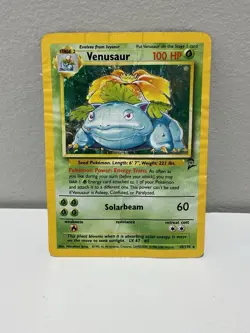 Pokemon Venusaur Base Set 2 Holo Rare 18/130 Unlimited TCG (Damaged) - Image 1