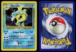 GYARADOS 6/102 HOLO HOLO RARE BASE SET UNLIMITED POKEMON MP - Image 3