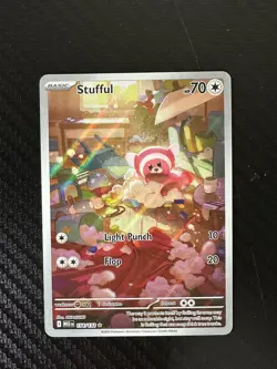 Stufful 154/132 Illustration Rare Mega Evolution Pokemon Holo Near Mint - Image 1
