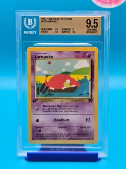 BGS 9.5 - 2000 Pokemon Team Rocket 1st Edition #67 Slowpoke C - Image 1