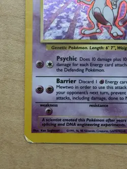 1999 Pokemon Mewtwo Base Set holo 10/102 - Image 2