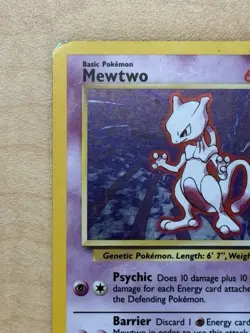 1999 Pokemon Mewtwo Base Set holo 10/102 - Image 5