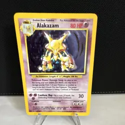 Pokemon TCG Alakazam Holo Rare 1/102 Base Set Unlimited WOTC 1999 - Image 1