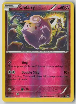 Clefairy 81/122 Common BREAKpoint Pokemon Reverse Holo MP - Image 1