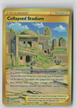Collapsed Stadium 215/196 Secret Rare Lost Origin Pokemon NM - Image 1