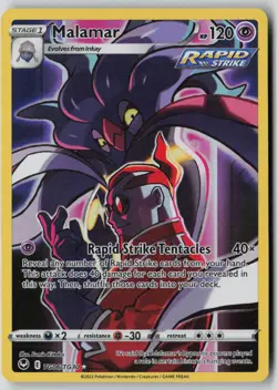 Malamar TG06/TG30 Holo Silver Tempest Trainer Gallery Pokemon NM - Image 1