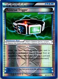 Pokemon 2013 Moderate Play Reversal Trigger 86/101 Plasma Blast REVERSE Card - Image 1