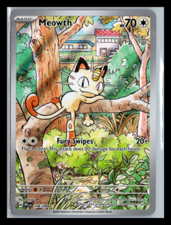 Meowth 106/094 Me02: Phantasmal Flames Illustration Rare Pokemon TCG NM - Image 1