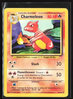 Pokemon TCG - Charmeleon Uncommon Base Set 024/102 MP - Image 1