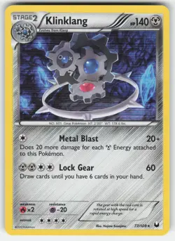 Klinklang 77/108 Holo Rare Dark Explorers Pokemon LP - Image 1