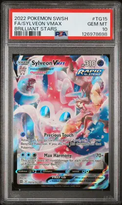 PSA 10 Sylveon VMAX TG15/TG30 Brilliant Stars Pokemone 2022 - Image 1