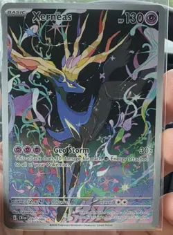 Pokemon TCG Chaos Rising Xerneas 091/086 Basic Full Art Regular Psychic Holo - Image 1