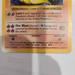 Pokemon TCG Ninetales 12/102 Base Set Holo Rare - Near Mint Condition 1999 - Image 4